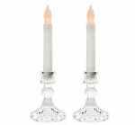 Ribbed Unique Mercury Glass Candlestick Holders - Image 5