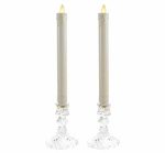 Ribbed Unique Mercury Glass Candlestick Holders - Image 4