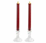 Ribbed Unique Mercury Glass Candlestick Holders - Image 3