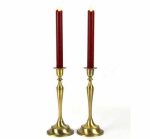 Antique Candlestick Holder In Gold - Image 5