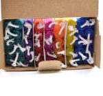 Colorful Hand Rolled Beeswax Hanukkah Candle - Image 4