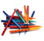 Decorative Frosted Mix Color Dripped Beeswax Hanukkah Candles - Image 3