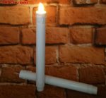 8" Real-Flame Effect Wax-Dipped Led Taper Candles With Flickering Wick - Image 3