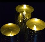 Moving Wick Silvery Mercury Glass Led Pillar Candles - Image 5