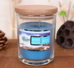 SPA Flameless Scented Soy Wax Candles In Glass Jars With Wood Lid - Image 4