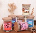 SPA Flameless Scented Soy Wax Candles In Glass Jars With Wood Lid - Image 5