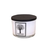 Tree Shape Simple Pattern Soy Wax Glass Jar Candles With Stainless Steel Cover