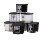 Tree Shape Simple Pattern Soy Wax Glass Jar Candles With Stainless Steel Cover - Image 3