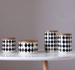 Wholesale Diamond Pattern Ceramic Jar Candles - Image 4