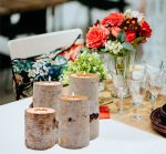 Beautiful rustic birch bark wooden tealight candle holders - Image 4