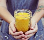 Beeswax Candles In Glass Jars - Image 3