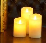 4" X 5"/7"/9" Moving Flame LED Pillar Candles with Timer - Image 5