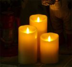 4" X 5"/7"/9" Moving Flame LED Pillar Candles with Timer - Image 4