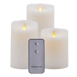 4" X 5"/7"/9" Moving Flame LED Pillar Candles with Timer