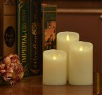 4" X 5"/7"/9" Moving Flame LED Pillar Candles with Timer - Image 3