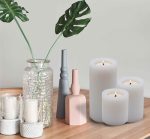 Plastic Modern White Artificial Tealight Candle Holder - Image 3