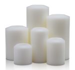 White Plastic Classic Pillar Shape Tealight Candle Holder