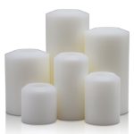 White Plastic Classic Pillar Shape Tealight Candle Holder