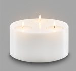 Trend White Tripple Tealight Candle Holder - Image 3