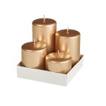 Metallic Pillar Candles
