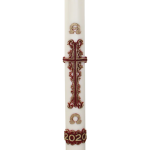 Baroque Cross Wax Relief Paschal Candle