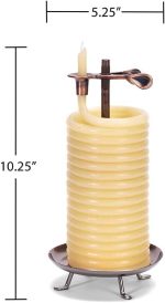 Candle by the Hour-80 Hours Vertical Candle, Eco-Friendly Natural Beeswax, With Cotton Wick - Image 2