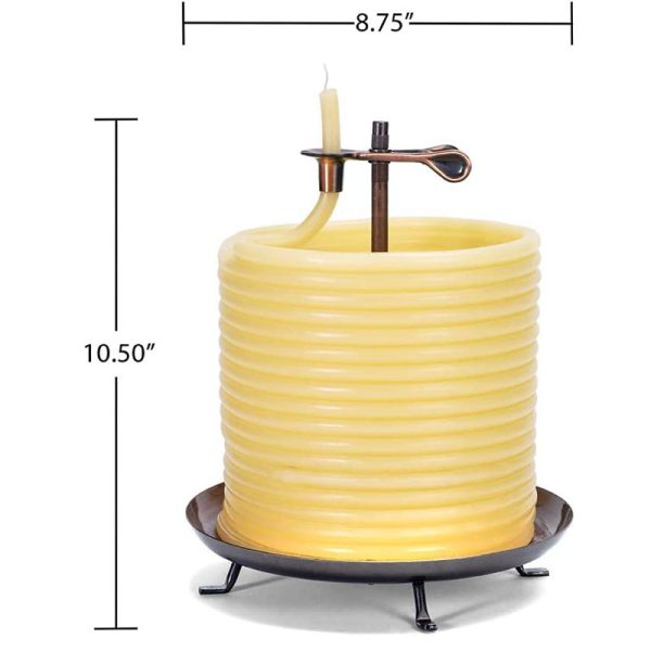 144-Hour Yellow Pure Beeswax Candles with Cotton Wick - Image 2