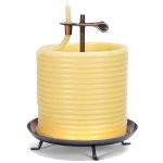 144-Hour Yellow Pure Beeswax Candles with Cotton Wick