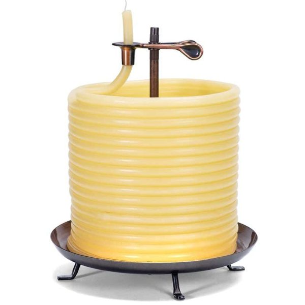 144-Hour Yellow Pure Beeswax Candles with Cotton Wick - Image 3
