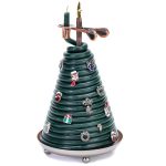 80-Hour Christmas Tree Shape Eco-Friendly Natural Beeswax Candle with 14 Charms - Image 4