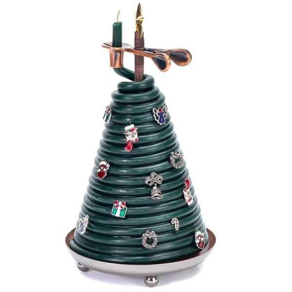 80-Hour Christmas Tree Shape Eco-Friendly Natural Beeswax Candle with 14 Charms - Image 4