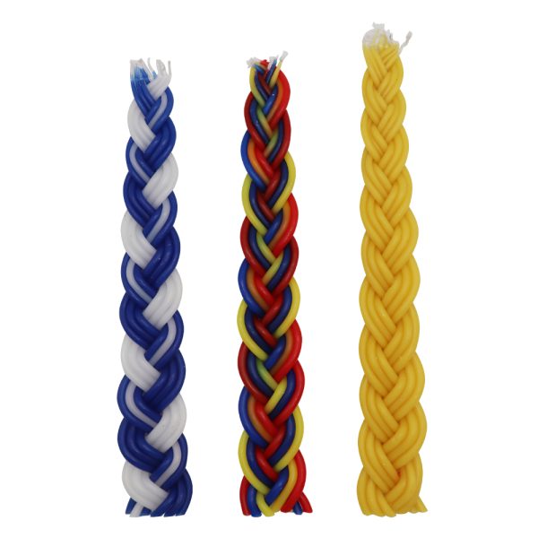 Pure Beeswax Jewish Braided Candle
