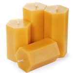 Hexagonal Pure Beeswax Pillar Candle