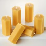 Hexagonal Pure Beeswax Pillar Candle - Image 3