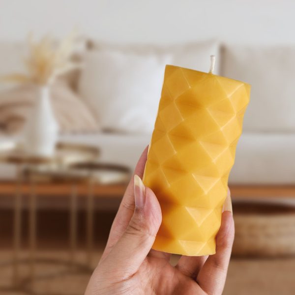 Honeycomb Beeswax Pillar Candles