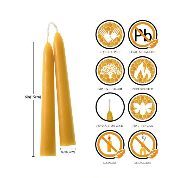 Spiral Beeswax Taper Candles