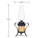 40-Hour Black Hurricane Glass Lantern Beeswax Coil Set Bulk Factory - Image 2