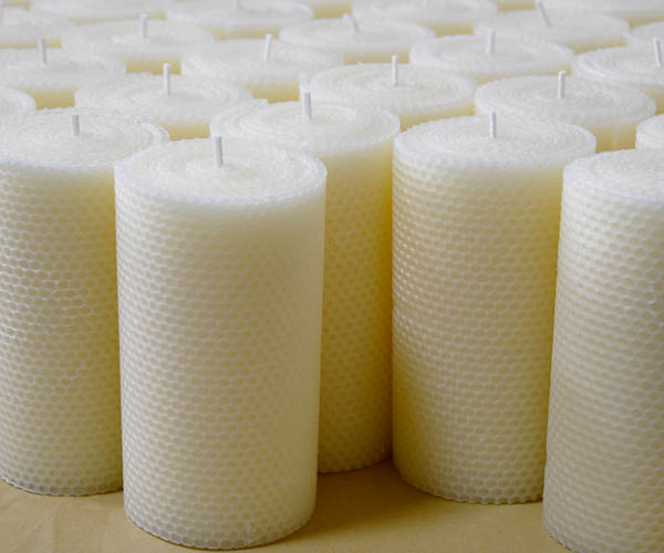 Unbranded beeswax candles