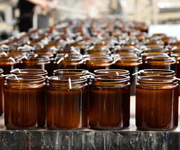 Unbranded glass jar scented candle