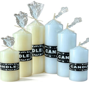 White Church Pillar Candles
