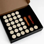 Seal Wax Set Complete with Stamp Spoon Wicks for Wedding Invitations Letters - Image 4