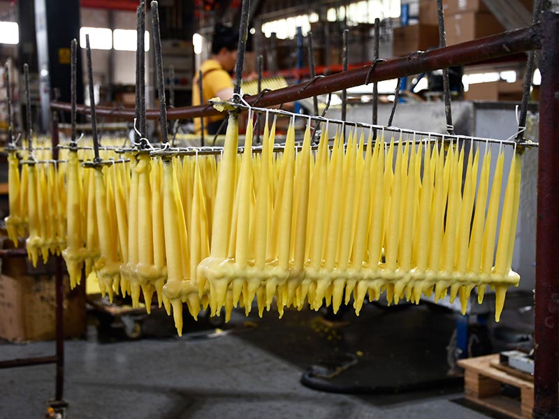 Making beeswax candles