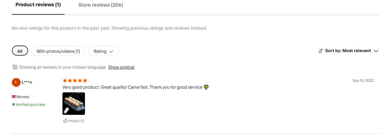 Customer reviews from Norway