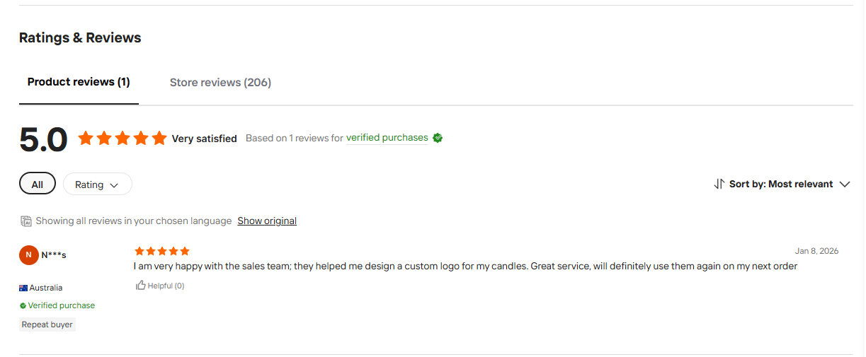 Reviews from Australian customers