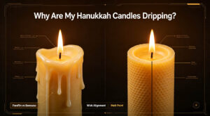 Hanukkah Candles Dripping