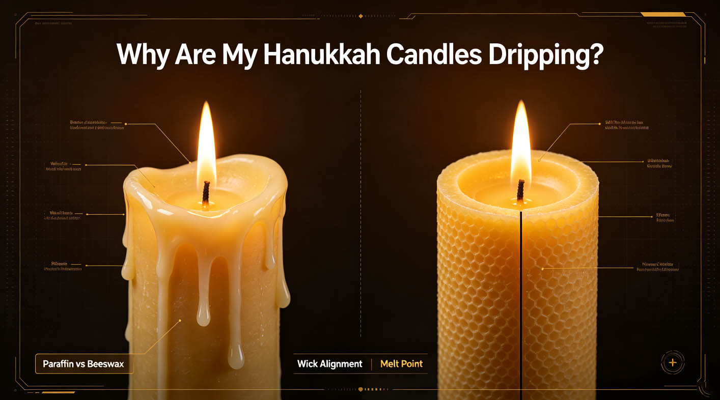 Hanukkah Candles Dripping