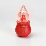 Red Battery-Operated LED Grave Candle