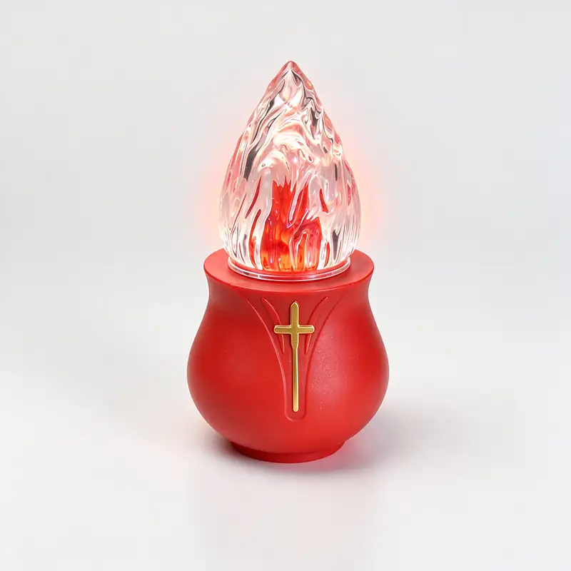 Red Battery-Operated LED Grave Candle Red Battery-Operated LED Grave Candle