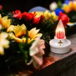 Wholesale small, white, battery-operated candles for cemeteries
