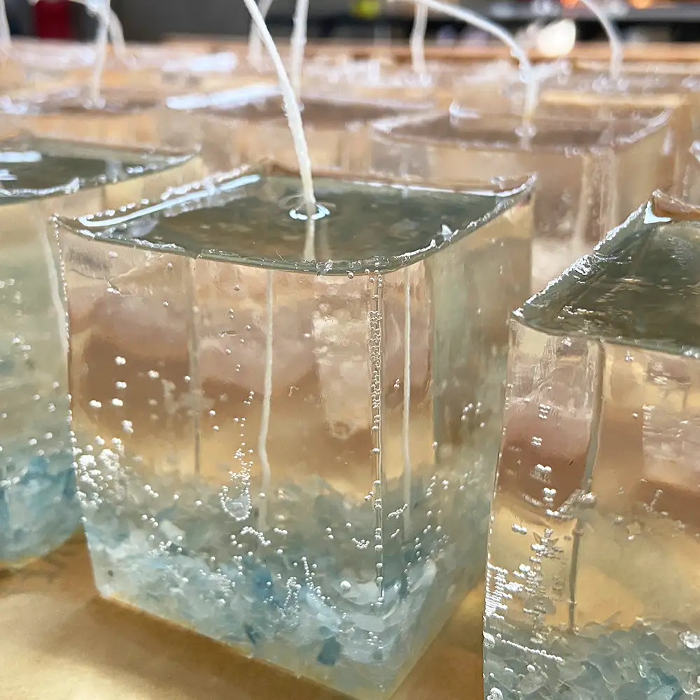Beautiful, transparent scented candle